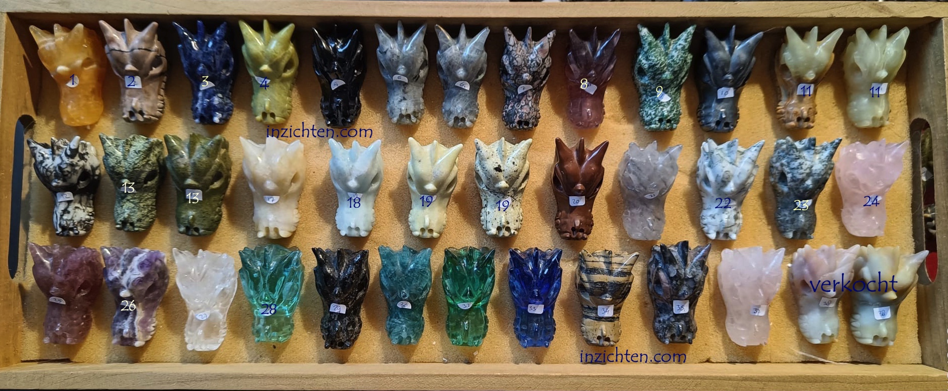 Magische Draken handgecarved - Afbeelding 2