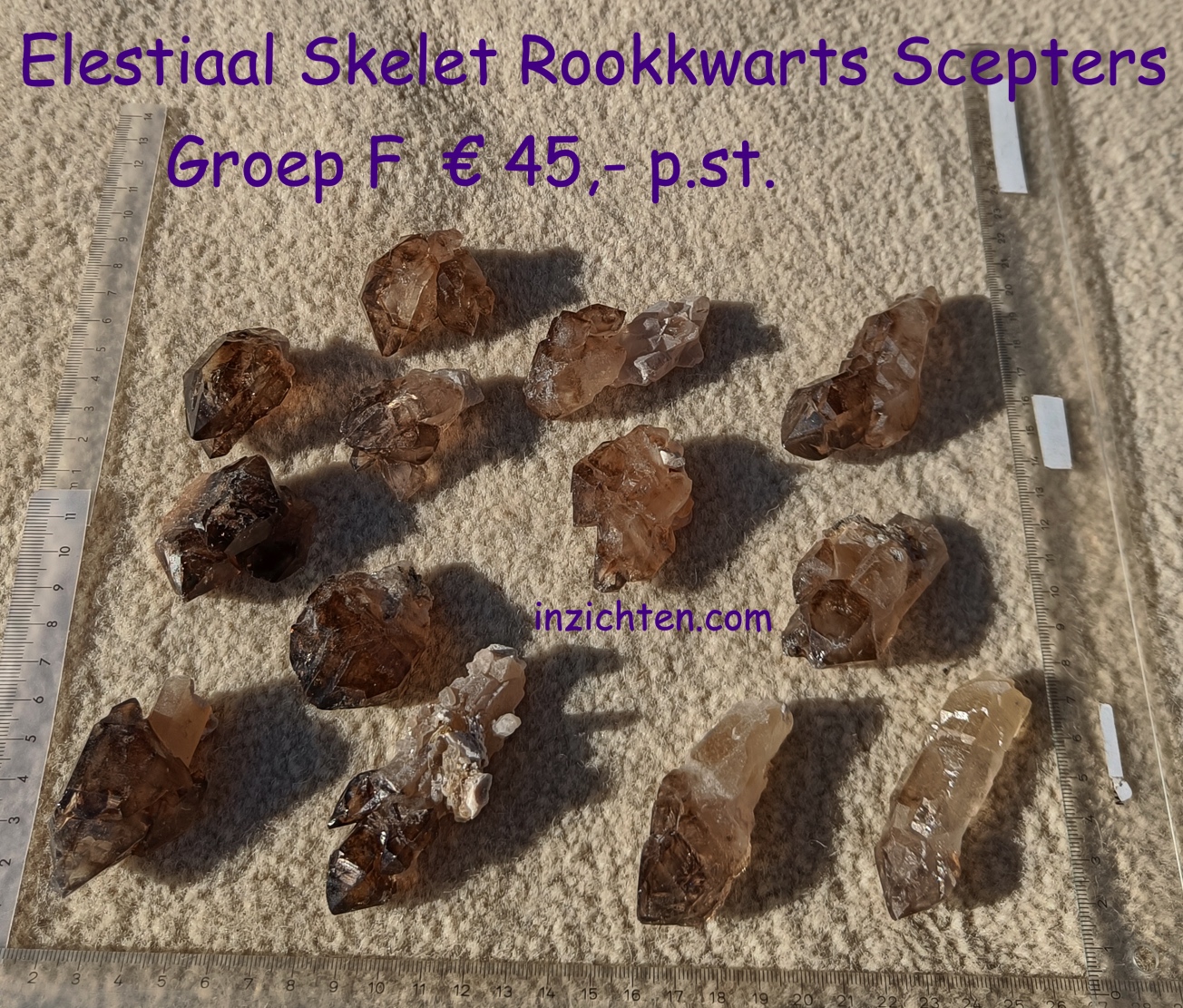 Speciaal geopende Elestiaal Skelet Rookkwarts - Afbeelding 7