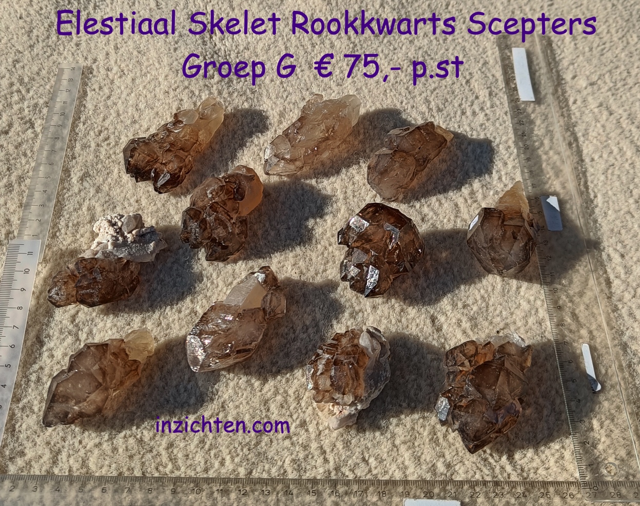 Speciaal geopende Elestiaal Skelet Rookkwarts - Afbeelding 8