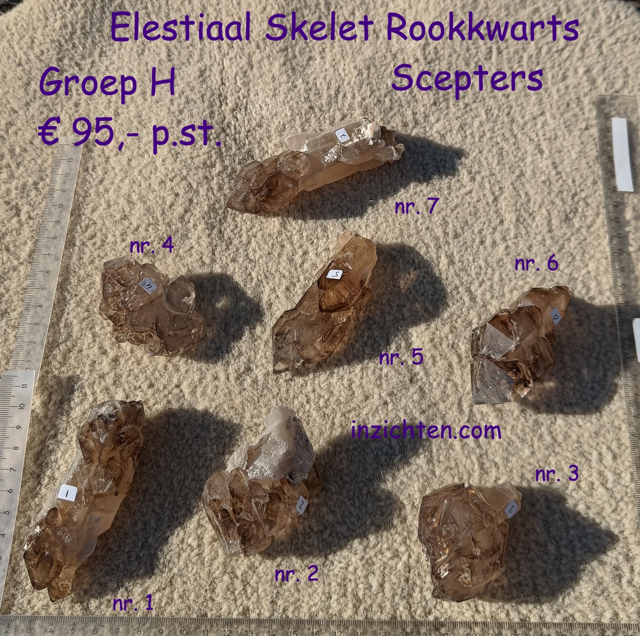 Speciaal geopende Elestiaal Skelet Rookkwarts - Afbeelding 9