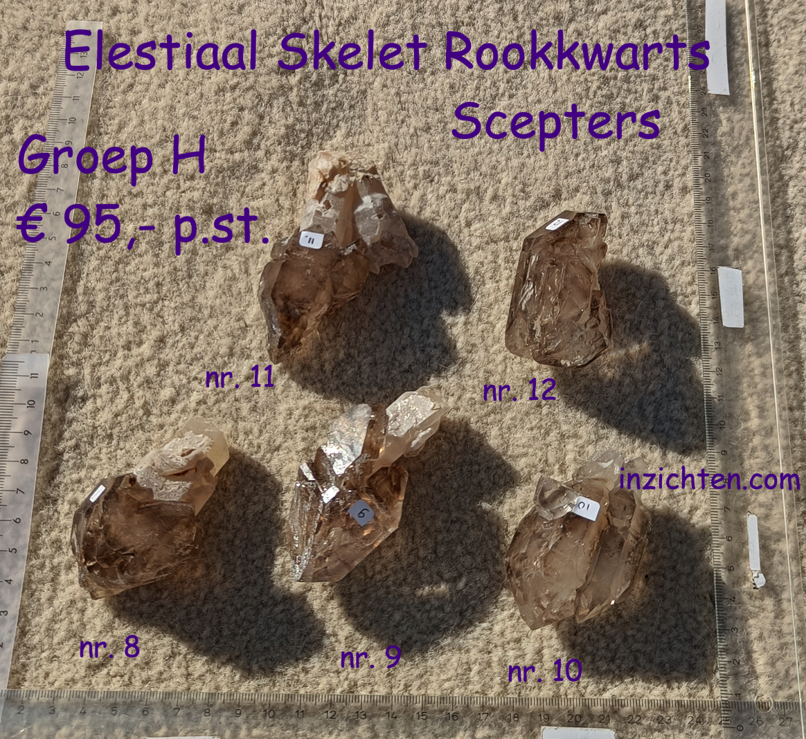 Speciaal geopende Elestiaal Skelet Rookkwarts - Afbeelding 10